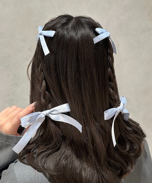 apres jour clair（アプレジュールクレア）の「【apres jour clair×ARIAZ】ヘアリボンクリップ４SET（バレッタ/ヘアクリップ・レディース・ホワイト/ライトブルー/ブラック・FREE）」の13枚目の写真