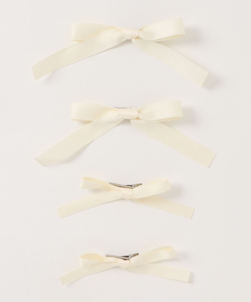 apres jour clair（アプレジュールクレア）の「【apres jour clair×ARIAZ】ヘアリボンクリップ４SET（バレッタ/ヘアクリップ・レディース・ホワイト/ライトブルー/ブラック・FREE）」の7枚目の写真