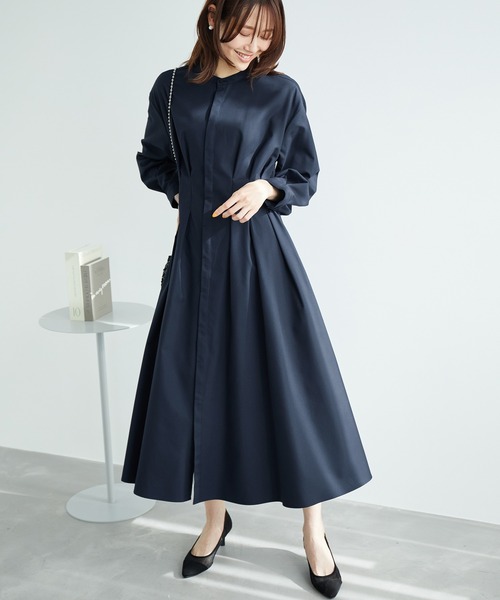 ROPE' PICNIC（ロペピクニック）の「ウエストタックワンピース（ワンピース・レディース・ネイビー/ベージュ系その他/グリーン系その他3/ブルー系その他・38）」の3枚目の写真