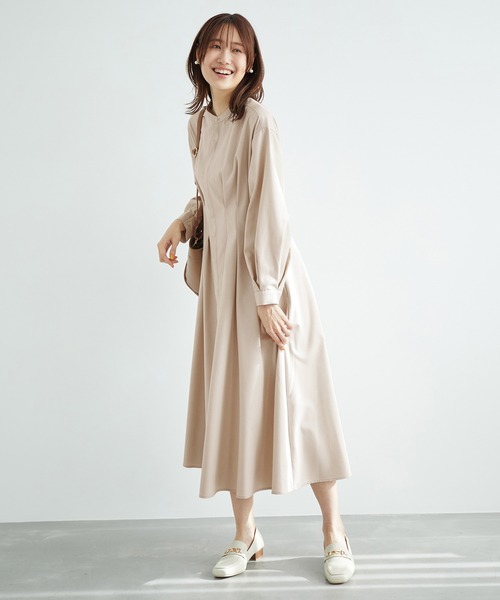 ROPE' PICNIC（ロペピクニック）の「ウエストタックワンピース（ワンピース・レディース・ネイビー/ベージュ系その他/グリーン系その他3/ブルー系その他・38）」の5枚目の写真