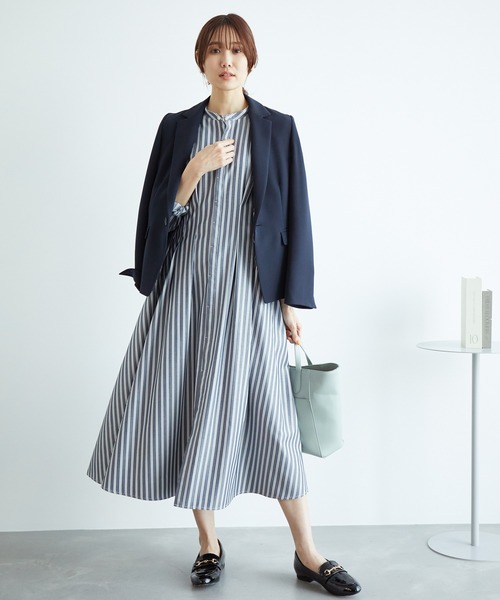 ROPE' PICNIC（ロペピクニック）の「ウエストタックワンピース（ワンピース・レディース・ネイビー/ベージュ系その他/グリーン系その他3/ブルー系その他・38）」の14枚目の写真