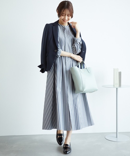 ROPE' PICNIC（ロペピクニック）の「ウエストタックワンピース（ワンピース・レディース・ネイビー/ベージュ系その他/グリーン系その他3/ブルー系その他・38）」の15枚目の写真