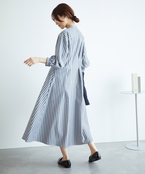 ROPE' PICNIC（ロペピクニック）の「ウエストタックワンピース（ワンピース・レディース・ネイビー/ベージュ系その他/グリーン系その他3/ブルー系その他・38）」の17枚目の写真