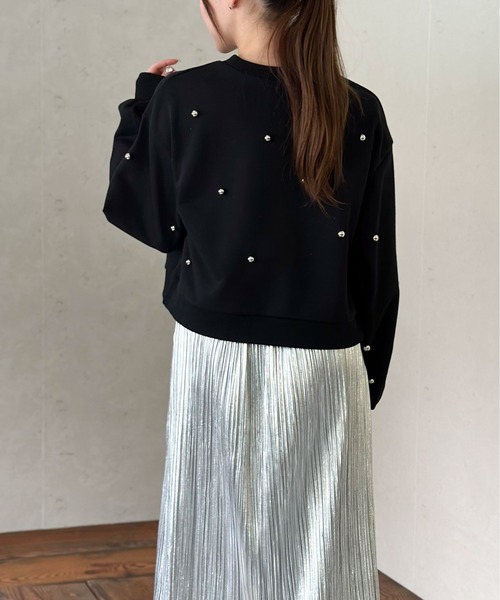 Per sist ence(パーシエンス)の「裏毛パール付きプルオーバー(スウェット・レディース・ブラック/オフホワイト/グレー/オートミール・FREE)」の10枚目の写真