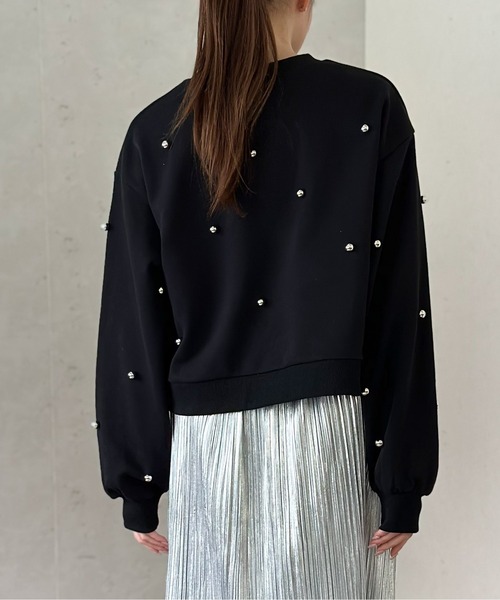 Per sist ence(パーシエンス)の「裏毛パール付きプルオーバー(スウェット・レディース・ブラック/オフホワイト/グレー/オートミール・FREE)」の12枚目の写真