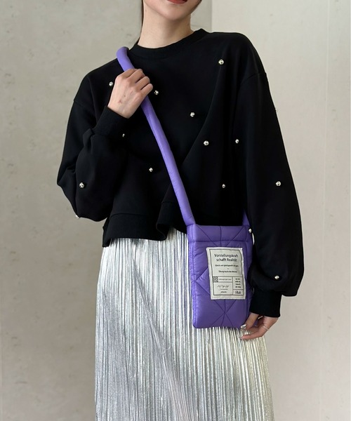 Per sist ence(パーシエンス)の「裏毛パール付きプルオーバー(スウェット・レディース・ブラック/オフホワイト/グレー/オートミール・FREE)」の14枚目の写真