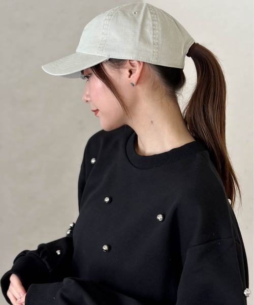 Per sist ence(パーシエンス)の「裏毛パール付きプルオーバー(スウェット・レディース・ブラック/オフホワイト/グレー/オートミール・FREE)」の15枚目の写真