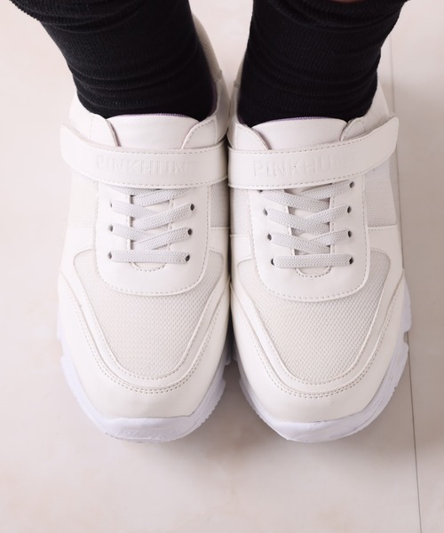 PINKHUNT（ピンクハント）の「PINKHUNT ピンクハント オーロラライン スニーカー 9161（スニーカー・キッズ・ブラック/ホワイト・S size/M size/L size）」の13枚目の写真