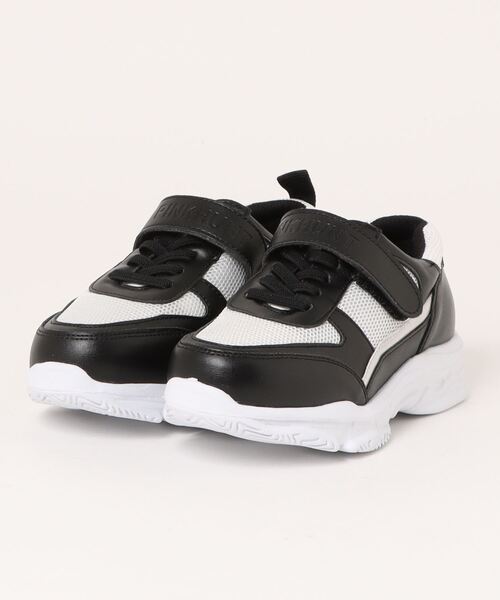 PINKHUNT（ピンクハント）の「PINKHUNT ピンクハント オーロラライン スニーカー 9161（スニーカー・キッズ・ブラック/ホワイト・S size/M size/L size）」の5枚目の写真