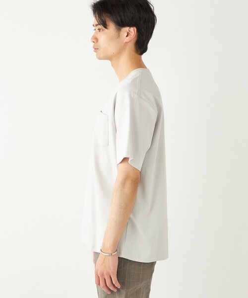 SHIPS Colors（シップス カラーズ）の「SHIPS Colors:シルケット コットン Vネック ポケット Tシャツ◇（Tシャツ/カットソー・メンズ・ブルー/ブラック/オリーブ/ホワイト/ライトグレー・SMALL/MEDIUM/LARGE/X-LARGE）」の7枚目の写真