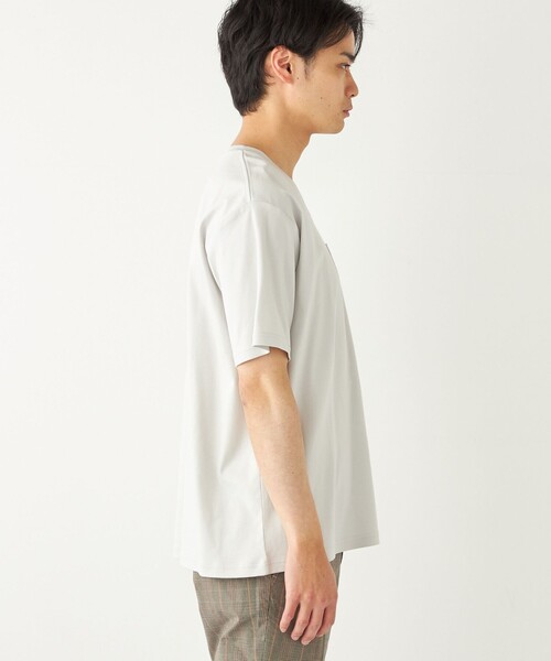 SHIPS Colors（シップス カラーズ）の「SHIPS Colors:シルケット コットン Vネック ポケット Tシャツ◇（Tシャツ/カットソー・メンズ・ブルー/ブラック/オリーブ/ホワイト/ライトグレー・SMALL/MEDIUM/LARGE/X-LARGE）」の9枚目の写真