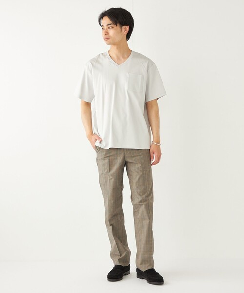 SHIPS Colors（シップス カラーズ）の「SHIPS Colors:シルケット コットン Vネック ポケット Tシャツ◇（Tシャツ/カットソー・メンズ・ブルー/ブラック/オリーブ/ホワイト/ライトグレー・SMALL/MEDIUM/LARGE/X-LARGE）」の11枚目の写真