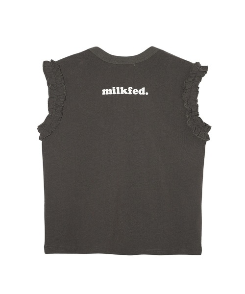 MILKFED.（ミルクフェド）の「RUFFLE TANK TOP（タンクトップ・レディース・ライトブルー/チャコール/オフホワイト・ONE SIZE）」の16枚目の写真