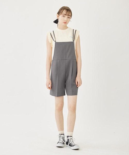 MILKFED.（ミルクフェド）の「RUFFLE TANK TOP（タンクトップ・レディース・ライトブルー/チャコール/オフホワイト・ONE SIZE）」の14枚目の写真