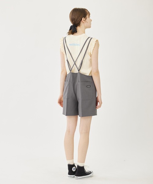 MILKFED.（ミルクフェド）の「RUFFLE TANK TOP（タンクトップ・レディース・ライトブルー/チャコール/オフホワイト・ONE SIZE）」の7枚目の写真
