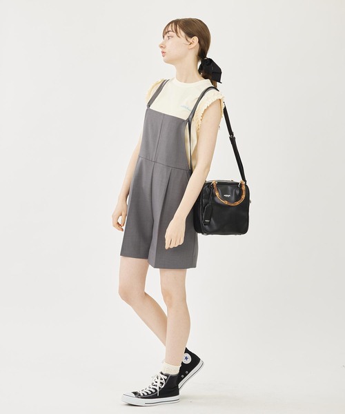 MILKFED.（ミルクフェド）の「RUFFLE TANK TOP（タンクトップ・レディース・ライトブルー/チャコール/オフホワイト・ONE SIZE）」の8枚目の写真