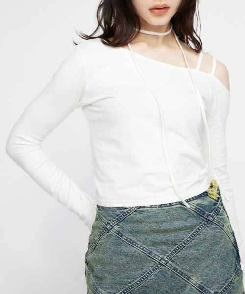 LAGUA GEM（ラグアジェム）の「SHOULDER DROP CUT トップス（Tシャツ