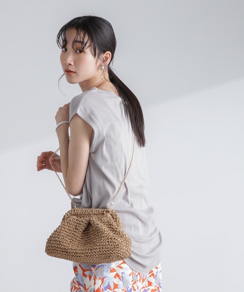 NANO universe（ナノユニバース）の「サマークラッチバッグ（クラッチバッグ・レディース・ブラック/ベージュ・FREE）」の2枚目の写真