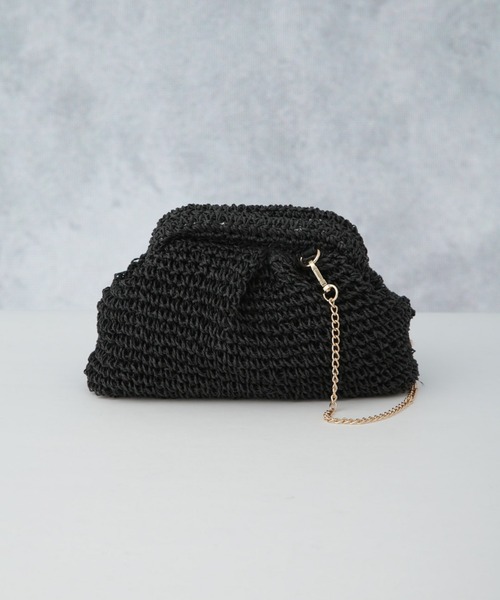 NANO universe（ナノユニバース）の「サマークラッチバッグ（クラッチバッグ・レディース・ブラック/ベージュ・FREE）」の5枚目の写真