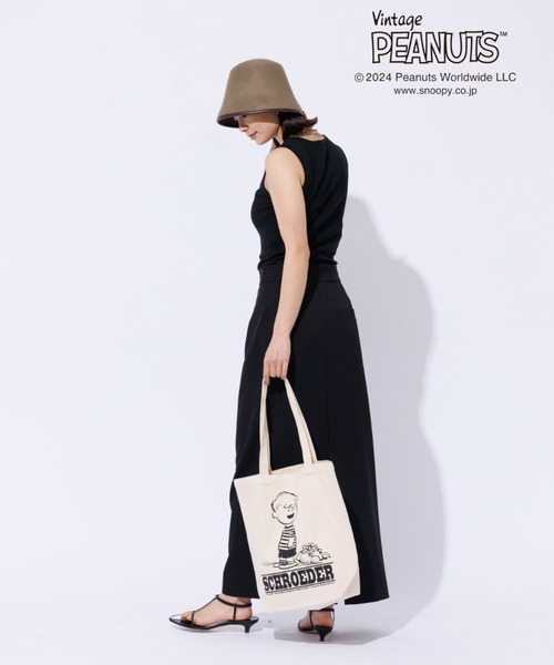 PEANUTS（ピーナッツ）の「【FRUIT OF THE LOOM】PEANUTSトートバッグ / A4サイズ対応（トートバッグ・レディース・ピンク/イエロー/ブルー/グリーン/アイボリー・フリー）」の19枚目の写真