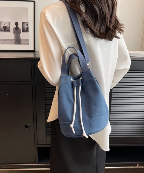 Miniministore(ミニミニストア)の「巾着 ショルダーバッグ レディース 軽量(ショルダーバッグ・レディース・ブラック/アイボリー/ブルー/ライトブラウン/グレー・FREE)」の1枚目の写真