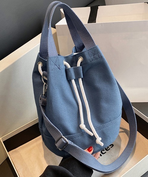 Miniministore(ミニミニストア)の「巾着 ショルダーバッグ レディース 軽量(ショルダーバッグ・レディース・ブラック/アイボリー/ブルー/ライトブラウン/グレー・FREE)」の15枚目の写真
