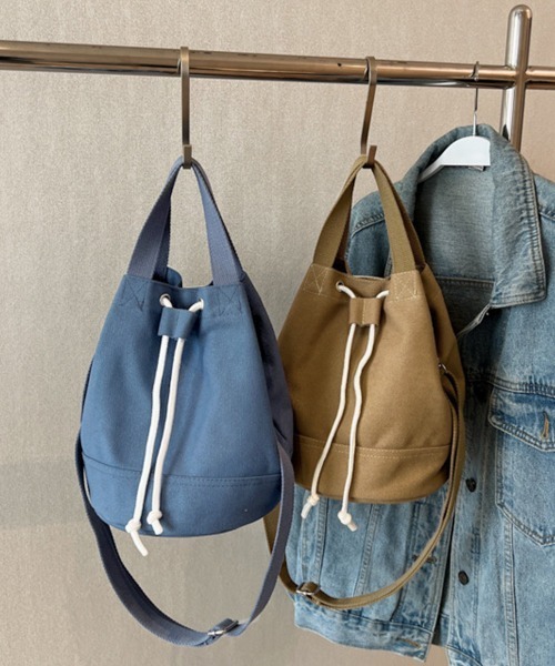 Miniministore(ミニミニストア)の「巾着 ショルダーバッグ レディース 軽量(ショルダーバッグ・レディース・ブラック/アイボリー/ブルー/ライトブラウン/グレー・FREE)」の16枚目の写真