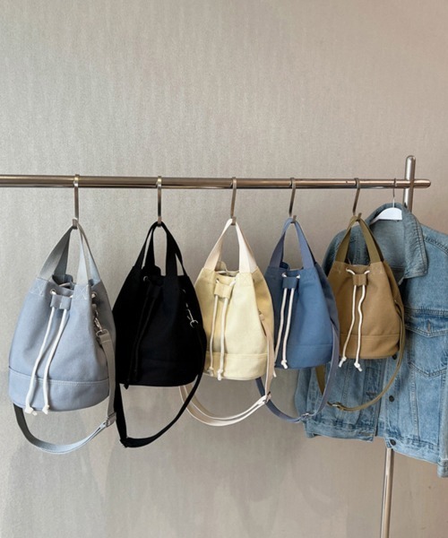 Miniministore(ミニミニストア)の「巾着 ショルダーバッグ レディース 軽量(ショルダーバッグ・レディース・ブラック/アイボリー/ブルー/ライトブラウン/グレー・FREE)」の17枚目の写真