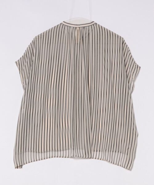 Q（キュー）の「ストライプスキッパーシャツ（シャツ/ブラウス・レディース・ホワイト系/ネイビー系・MEDIUM）」の13枚目の写真