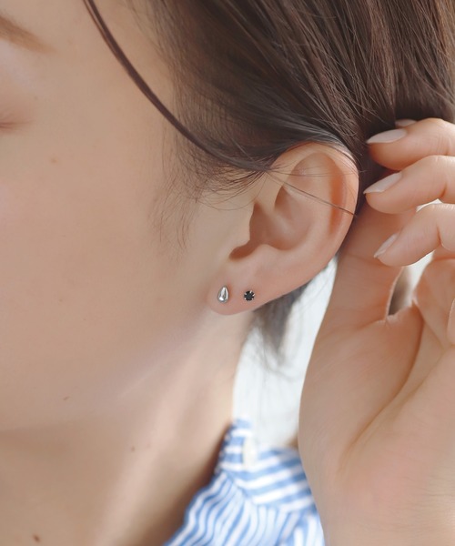 ビジュー×メタルピアス[3ペアセット]（ピアス（両耳用））｜ANEMONE 