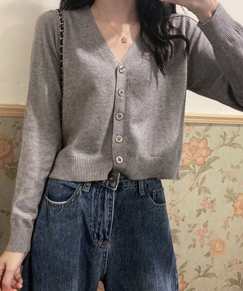 Amulet（アミュレット）の「クロップドカーディガン（カーディガン/ボレロ・レディース・ブルー/ブラック/レッド/グレー/ベージュ・FREE）」の6枚目の写真