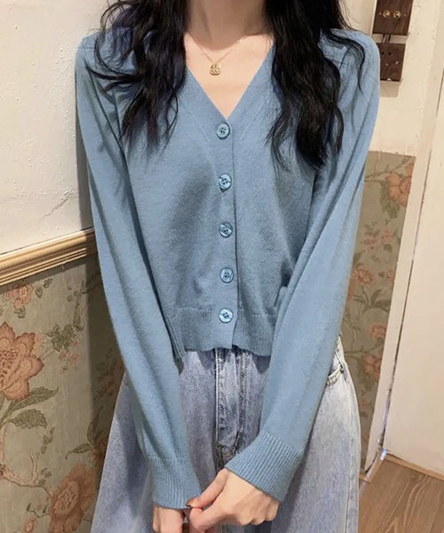 Amulet（アミュレット）の「クロップドカーディガン（カーディガン/ボレロ・レディース・ブルー/ブラック/レッド/グレー/ベージュ・FREE）」の10枚目の写真