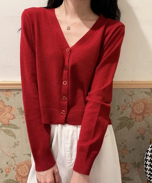 Amulet（アミュレット）の「クロップドカーディガン（カーディガン/ボレロ・レディース・ブルー/ブラック/レッド/グレー/ベージュ・FREE）」の13枚目の写真