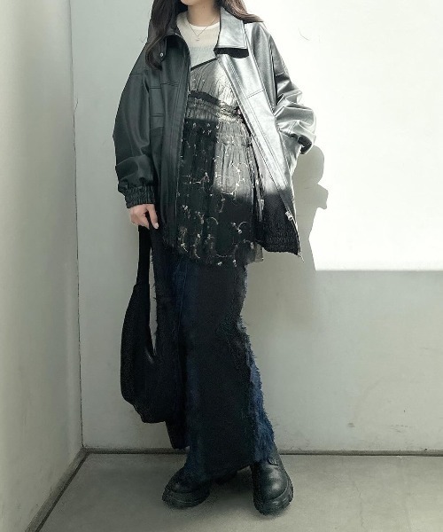 nemne store（ネンネストア）の「《Delfy》アソート刺繍チュールビスチェ（ベスト・レディース・ブラック/グレー・フリー）」の7枚目の写真