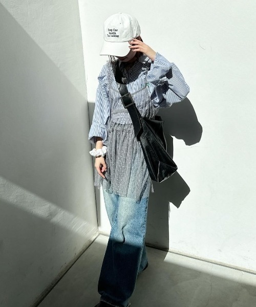 nemne store（ネンネストア）の「《Delfy》アソート刺繍チュールビスチェ（ベスト・レディース・ブラック/グレー・フリー）」の14枚目の写真