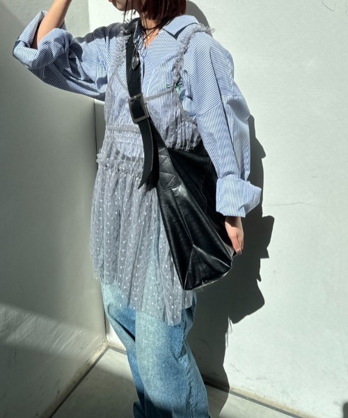 nemne store（ネンネストア）の「《Delfy》アソート刺繍チュールビスチェ（ベスト・レディース・ブラック/グレー・フリー）」の16枚目の写真