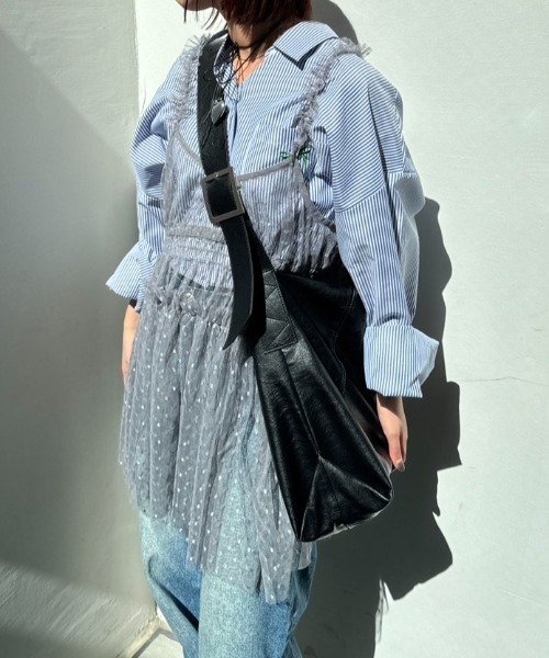 nemne store（ネンネストア）の「《Delfy》アソート刺繍チュールビスチェ（ベスト・レディース・ブラック/グレー・フリー）」の15枚目の写真