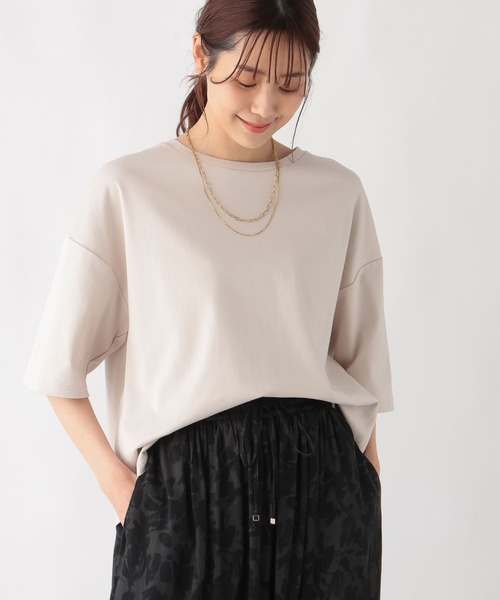 GLOBAL WORK(グローバルワーク)の「なめらかタッチラウンドチュニック/992253(Tシャツ/カットソー・レディース・ロイヤルブルー/グレイッシュベージュ/ブラック/オフホワイト・FREE)」の15枚目の写真