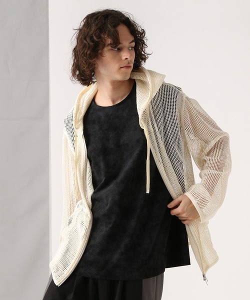 メッシュフードパーカー(HARE) HARE(ハレ)の「メッシュZIPパーカー(HARE)(スウェット)」 - WEAR