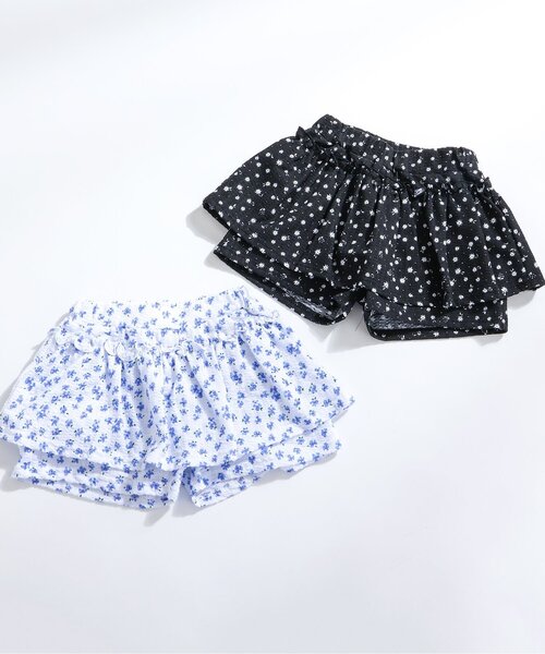 apres les cours（アプレレクール）の「フリルショートパンツ/7days Style pants（その他パンツ・キッズ・オフホワイト/ブラック・100/130/120/110/90/80）」の3枚目の写真
