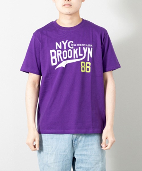 STYLEBLOCK（スタイルブロック）の「半袖プリントTシャツ(NYC)（Tシャツ/カットソー・メンズ・ネイビー/パープル/ホワイト・L/LL/M）」の3枚目の写真