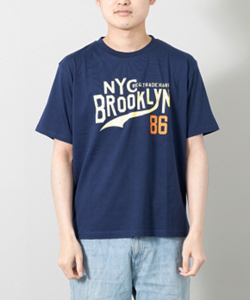 STYLEBLOCK（スタイルブロック）の「半袖プリントTシャツ(NYC)（Tシャツ/カットソー・メンズ・ネイビー/パープル/ホワイト・L/LL/M）」の2枚目の写真