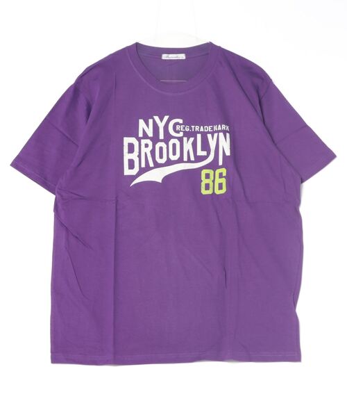 STYLEBLOCK（スタイルブロック）の「半袖プリントTシャツ(NYC)（Tシャツ/カットソー・メンズ・ネイビー/パープル/ホワイト・L/LL/M）」の7枚目の写真