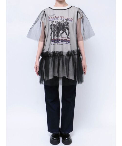 jouetie(ジュエティ)の「ボリュームチュールレイヤードワンピース(ワンピース・レディース・ブルー/オフホワイト/ブラック・MEDIUM)」の19枚目の写真