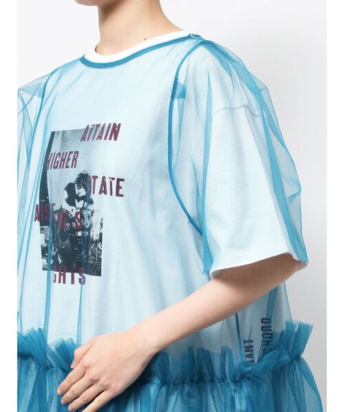 jouetie(ジュエティ)の「ボリュームチュールレイヤードワンピース(ワンピース・レディース・ブルー/オフホワイト/ブラック・MEDIUM)」の16枚目の写真