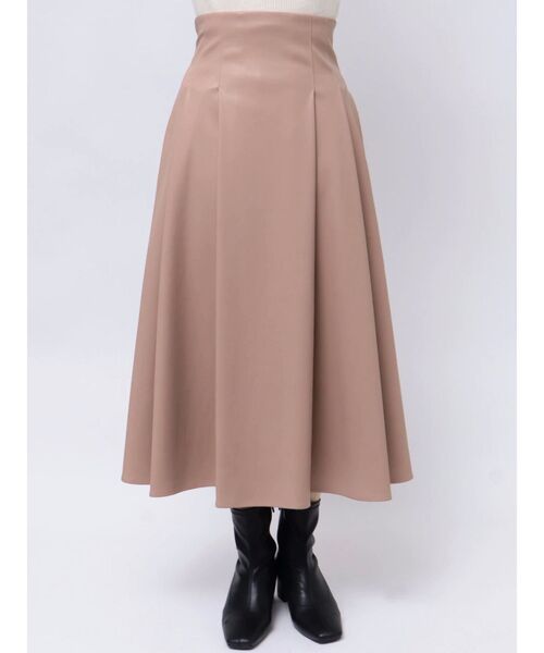 MERCURYDUO(マーキュリーデュオ)の「フェイクレザーフレアスカート(スカート・レディース・ブラック/ベージュ・SMALL/MEDIUM)」の21枚目の写真
