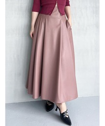 MERCURYDUO | フェイクレザーフレアスカート(スカート)