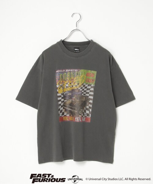 【売却済みです】ヴァンスエクスチェンジ　ブルー　TシャツL セール】ワイルドスピードピグメントTシャツ（Tシャツ
