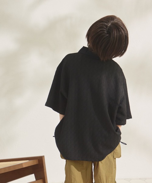 pairmanon（ペアマノン）の「ダイヤジャガードシャツ（シャツ/ブラウス・キッズ・ベージュ/ピンク/ブラック・100/90/110/130/120/140/150）」の9枚目の写真