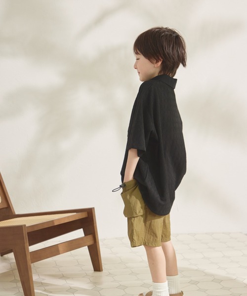 pairmanon（ペアマノン）の「ダイヤジャガードシャツ（シャツ/ブラウス・キッズ・ベージュ/ピンク/ブラック・100/90/110/130/120/140/150）」の10枚目の写真